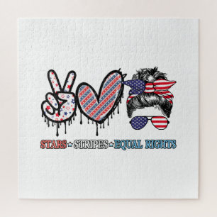Funny US Flag Patriotic Jigsaw Puzzle