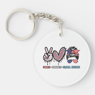 Funny US Flag Patriotic Key Ring
