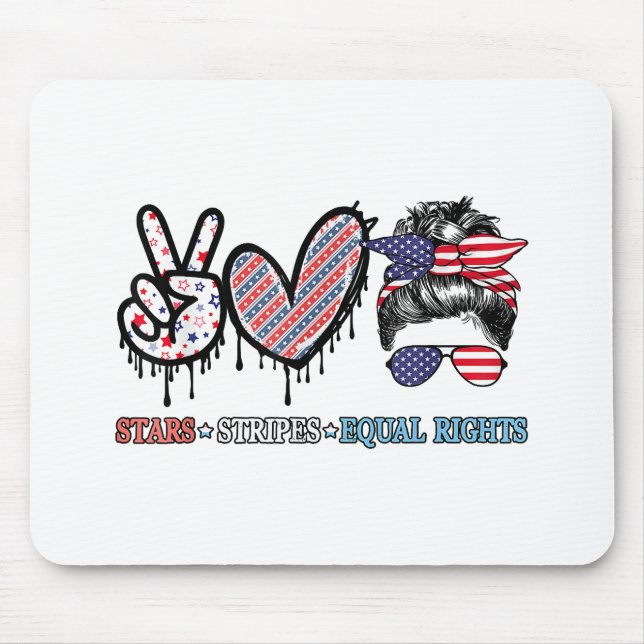Funny US Flag Patriotic Mouse Pad (Front)