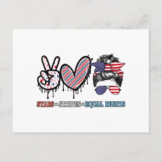 Funny US Flag Patriotic Postcard (Front)