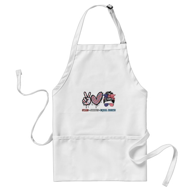 Funny US Flag Patriotic Standard Apron (Front)
