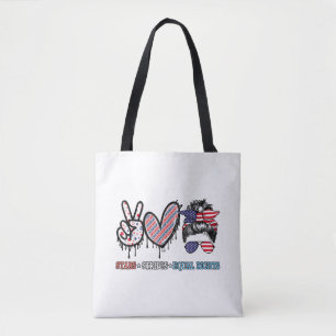 Funny US Flag Patriotic Tote Bag