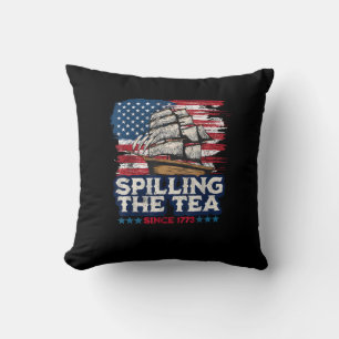 Funny US History Teacher Spilling The Tea Since 17 Cushion