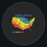 Funny us weather map parody todays forecast humor  classic round sticker<br><div class="desc">Funny us weather map parody todays forecast humor</div>