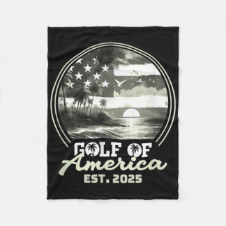 Funny Usa America Shirt Gulf Of Us America Est 202 Fleece Blanket