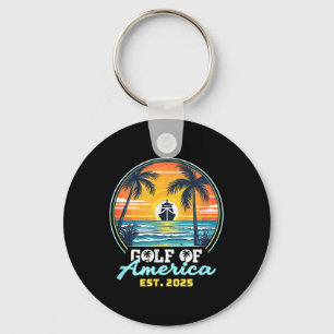 Funny Usa America Shirt Gulf Of Us America Est 202 Key Ring