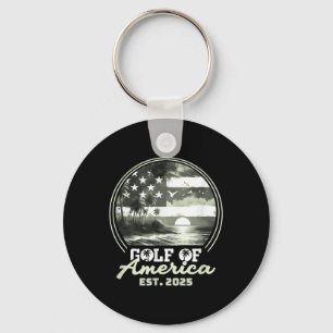 Funny Usa America Shirt Gulf Of Us America Est 202 Key Ring