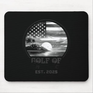 Funny Usa America Shirt Gulf Of Us America Est 202 Mouse Pad