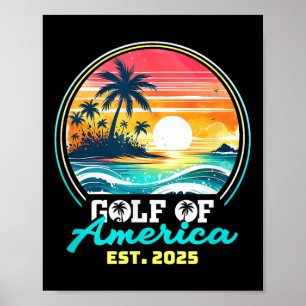 Funny Usa America Shirt Gulf Of Us America Est 202 Poster