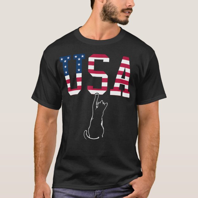 Funny Usa Cat Shirt  Funny Usa Shirt  Usa Kitten (Front)