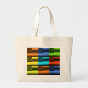 Funny USA Flag Large Tote Bag