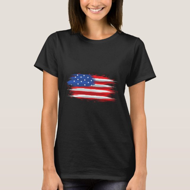 Funny Usa Flag Patriotic 4th Of July Day Of Indepe T-Shirt (Front)