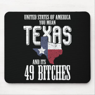 Funny Usa Flag United States Of America Texas Mouse Pad