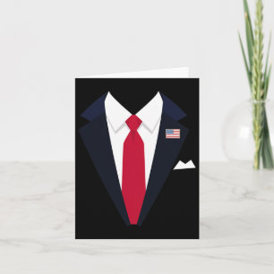 Funny Usa President Trump Suit Easy Halloween Cost Card