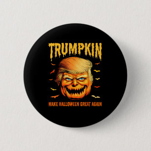 Funny Usa Pumpkin Trumpkin Make Halloween Great Ag 6 Cm Round Badge
