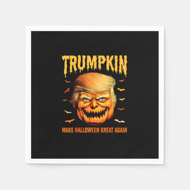 Funny Usa Pumpkin Trumpkin Make Halloween Great Ag Napkin (Front)