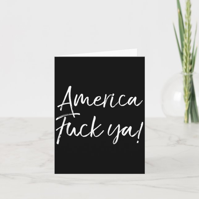 Funny Usa Quote American Saying Joke Gift America  Card (Front)