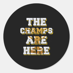 Funny Usa Sketll Championship The Champs Are Here  Classic Round Sticker