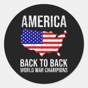 Funny Usa T Shirt Us Flag Tee Patriodic 4th Of Jul Classic Round Sticker