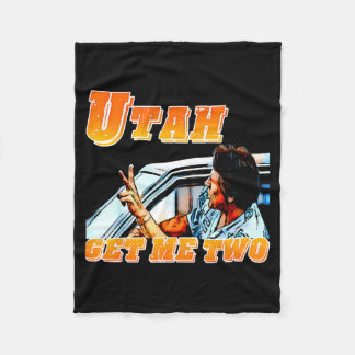 Funny Utah Get Me Two Vintage Quote Graphic Fleece Blanket