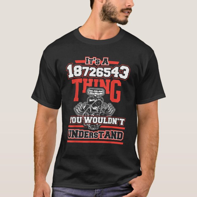 Funny V8 Engine Firing Order 18726543 T Shirt for  (Front)