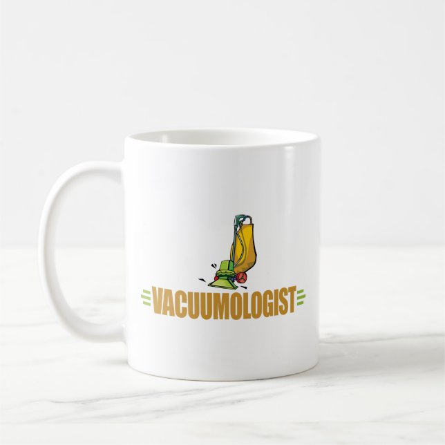 Funny Vacuuming Coffee Mug (Left)
