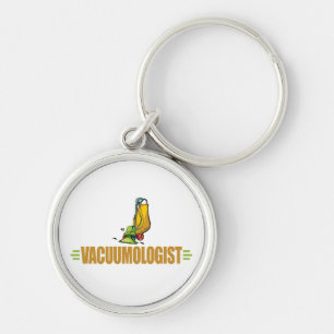 Funny Vacuuming Key Ring
