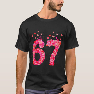 Funny Valentine 6 7 Meme Boy Six Seven Hearts Gen  T-Shirt