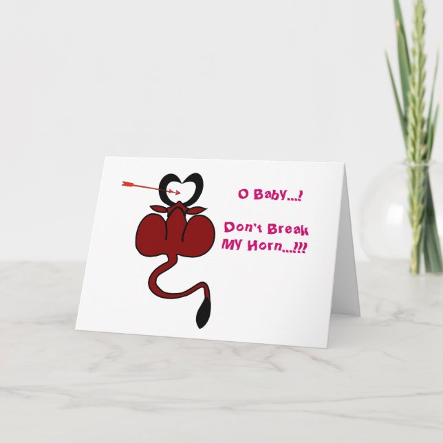 Funny Valentine bull custom Greeting cards (Front)