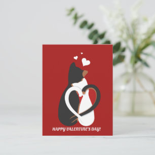 Funny Valentine Cats in Love Card