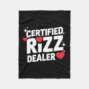 Funny Valentine Certified Rizz Dealer Gen Alpha Me Fleece Blanket