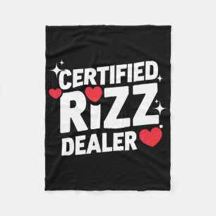 Funny Valentine Certified Rizz Dealer Gen Alpha Me Fleece Blanket