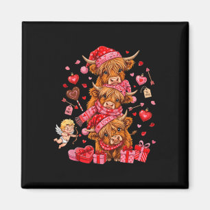 Funny Valentine Cow Lover Xoxo Be Mine Cute Cupid Magnet