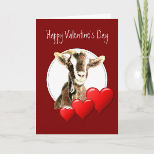 Funny Valentine from Old Goat who loves you humour Holiday Card