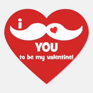 funny valentine heart sticker