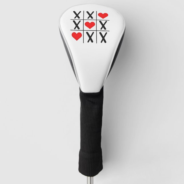 Funny Valentine Hearts Coules Matching Lovers  Golf Head Cover (Front)