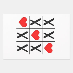 Funny Valentine Hearts Coules Matching Lovers  Wrapping Paper Sheet