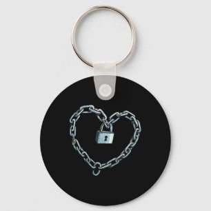 Funny Valentine Locked Heart Humor Love Padlock Vi Key Ring
