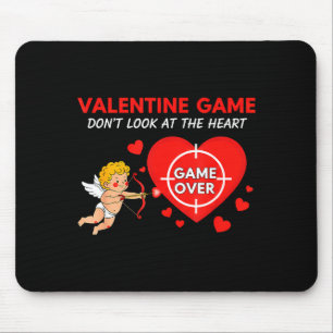 Funny valentine love meme game heart gamer romance mouse pad