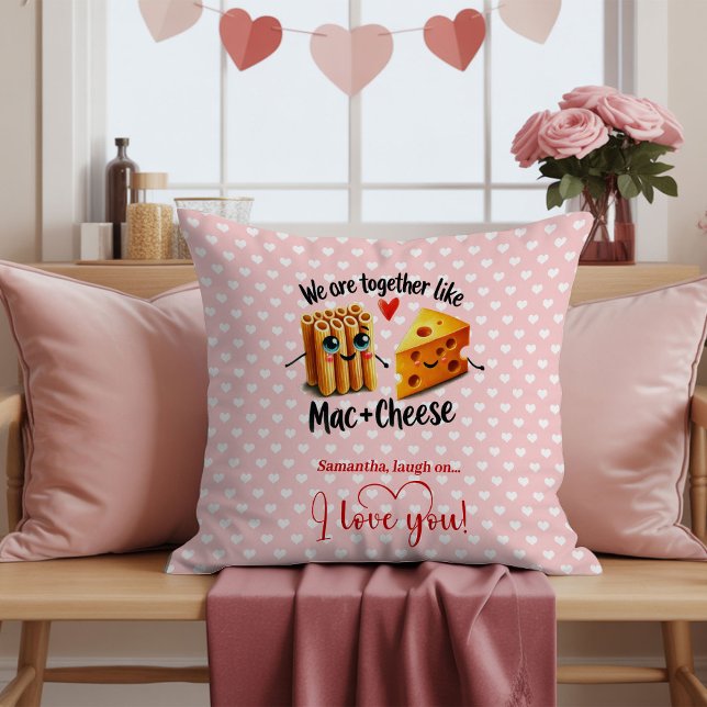 Funny Valentine Pillow Food Pun Custom Name (Funny Valentine Pillow Food Pun Custom Name)