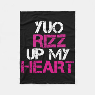 Funny Valentine Rizzler Couple Rizz Everyday Wear Fleece Blanket