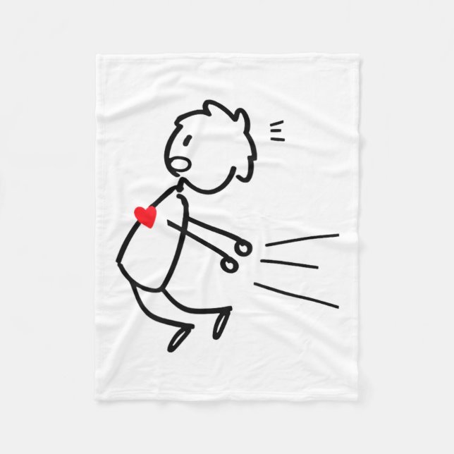 Funny Valentine’s Day Couple Matching For Men Wome Fleece Blanket (Front)