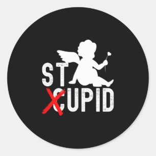 Funny Valentine S Day Cud Is Stud Premium  Classic Round Sticker