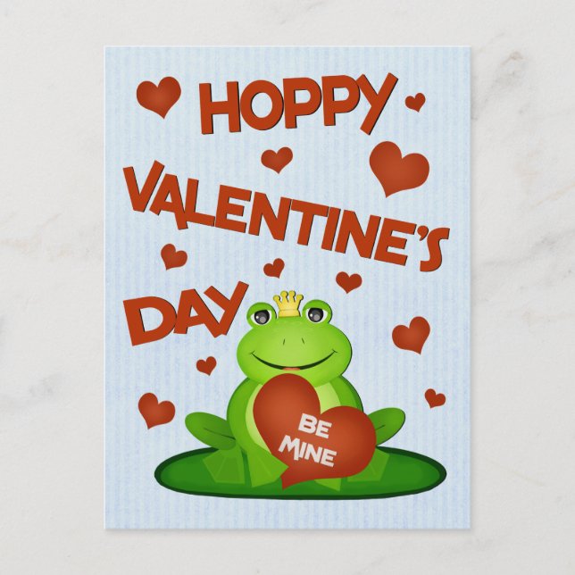 Funny Valentine 's Day Frog Prince Postcard (Front)