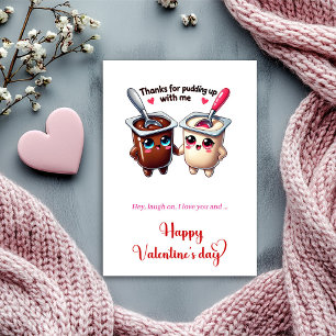 Funny Valentine’s Day Love Card with Cartoon Food