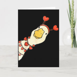 Funny Valentine Silly Gooses Duck Heart Love Match Card