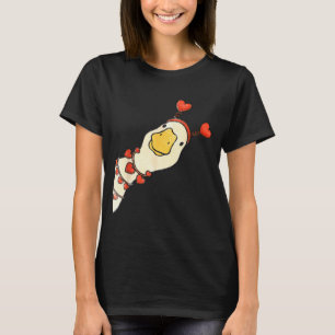 Funny Valentine Silly Gooses Duck Heart Love Match T-Shirt