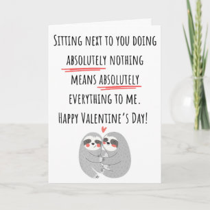 Funny Valentine Sitting Next To You Folded Card