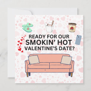 Funny Valentine Smokin' Hot Date Night Card