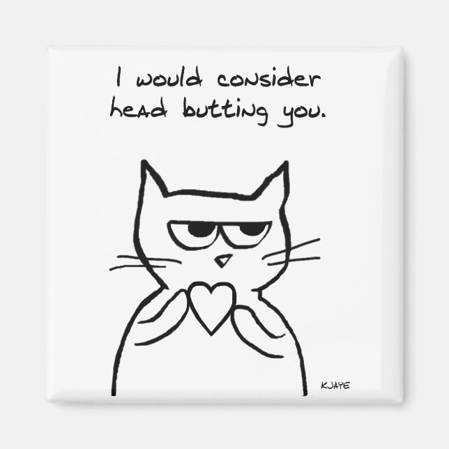 Funny Valentine - The Cat Might Possibly Like You Magnet (Front)
